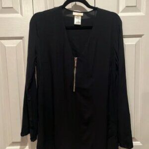 Michael Kors Black Swimsuit Coverup Top